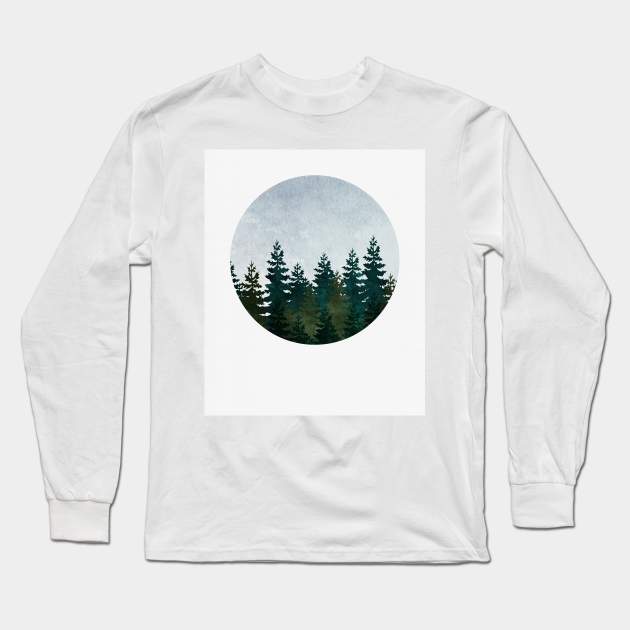 Evergreen Long Sleeve T-Shirt by kookiepixel